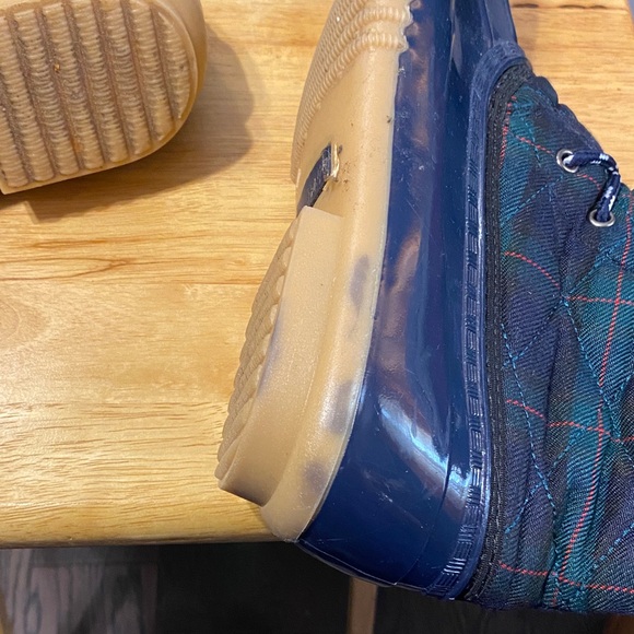 Plaid Duck Boots with Faux Fur Lining - Picture 5 of 6